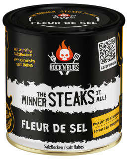 Rock n Rubs BBQ Salzflocken Fleur De Sel The Winner Steaks it All 220g Dose