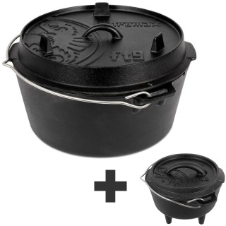 Petromax ft9-t Dutch Oven Guss Feuertopf + Gratis Zugabe ft0.5