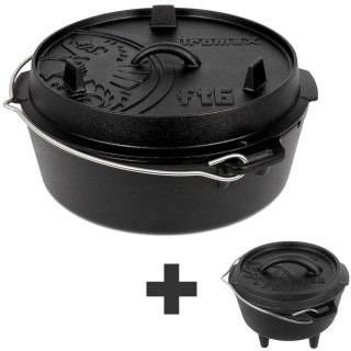 Petromax ft6-t Dutch Oven Guss Feuertopf + Gratis Zugabe ft0.5